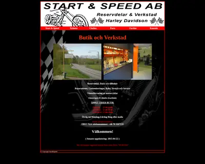 Start & Speed startsida 2016