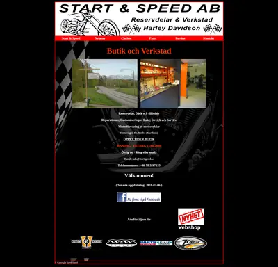 Start & Speed startsida 2018