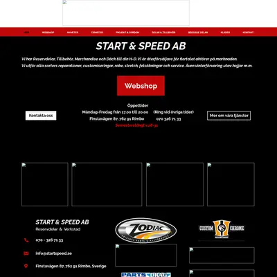 Start & Speed startsida 2021