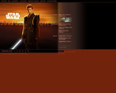 Star Wars startsida 2003