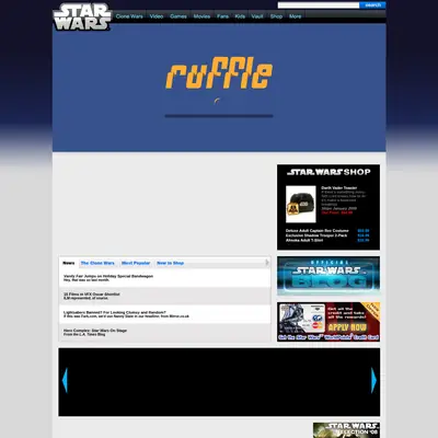 Star Wars startsida 2009