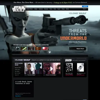 Star Wars startsida 2011