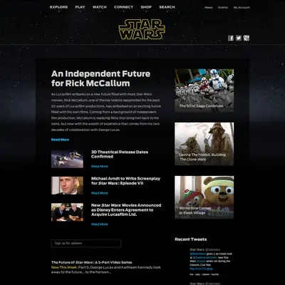 Star Wars startsida 2013