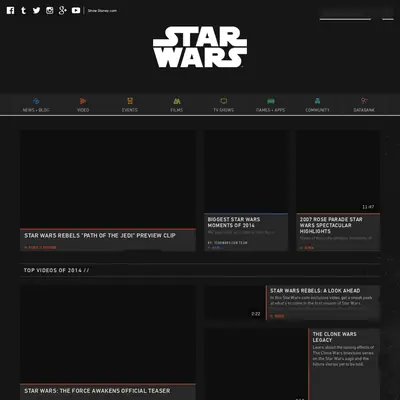 Star Wars startsida 2015
