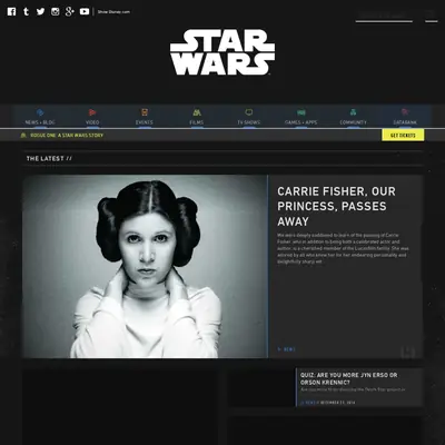Star Wars startsida 2017