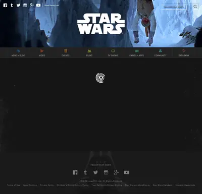 Star Wars startsida 2019