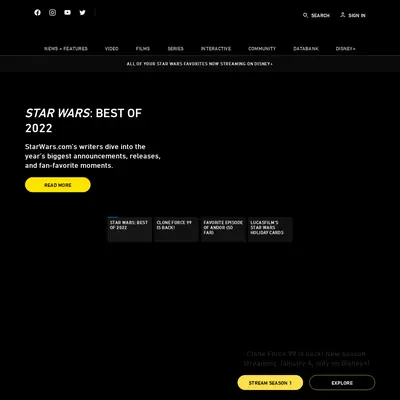 Star Wars startsida 2023