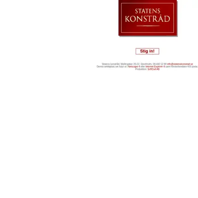 Nyhetsbrev, www.statenskonstrad.se startsida 1998