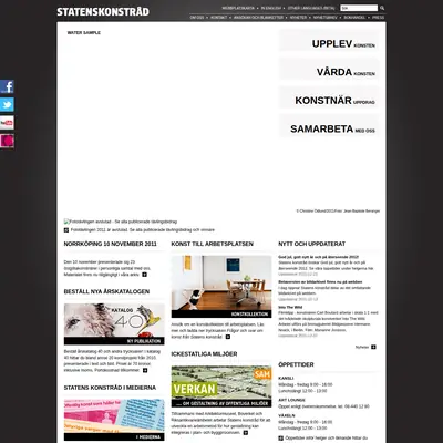 Nyhetsbrev, www.statenskonstrad.se startsida 2012