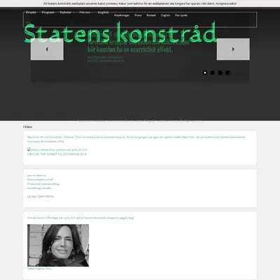 Nyhetsbrev, www.statenskonstrad.se startsida 2014