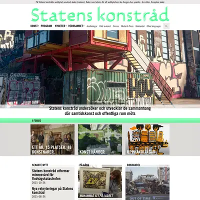 Nyhetsbrev, www.statenskonstrad.se startsida 2016
