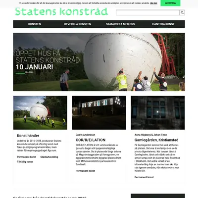 Nyhetsbrev, www.statenskonstrad.se startsida 2019