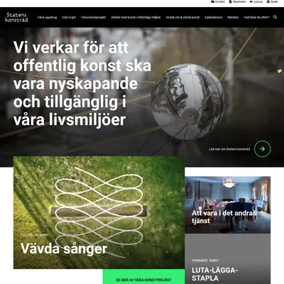 Nyhetsbrev, www.statenskonstrad.se startsida 2021