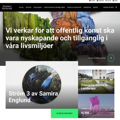 Nyhetsbrev, www.statenskonstrad.se startsida 2022