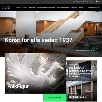 Nyhetsbrev, www.statenskonstrad.se startsida 2023