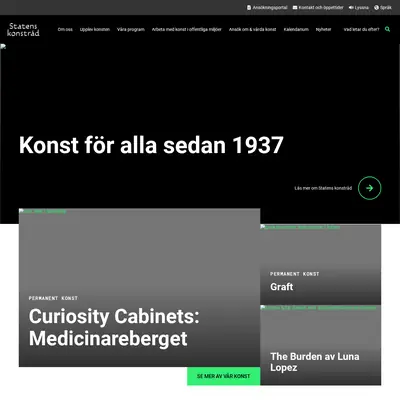 Nyhetsbrev, www.statenskonstrad.se startsida 2024