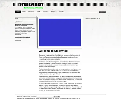Steelwrist.com startsida 2008