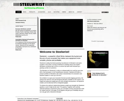 Steelwrist.com startsida 2009