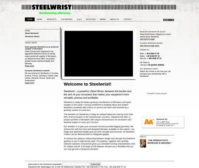 Steelwrist.com startsida 2010
