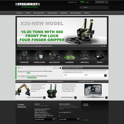 Steelwrist.com startsida 2014