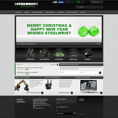 Steelwrist.com startsida 2015