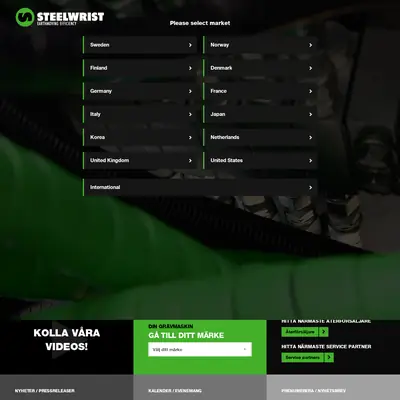 Steelwrist.com startsida 2019