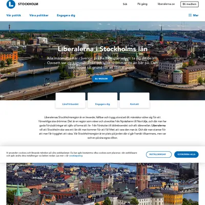 Länsliberalen Stockholm startsida 2022