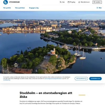 Länsliberalen Stockholm startsida 2023