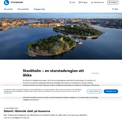 Länsliberalen Stockholm startsida 2024