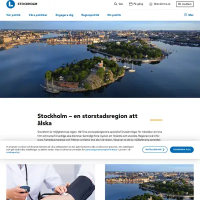 Länsliberalen Stockholm startsida 2025