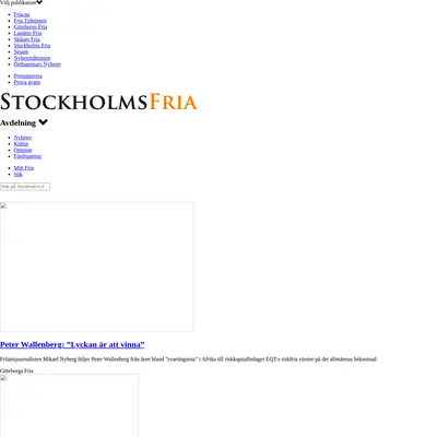 Stockholms Fria Tidning startsida 2015