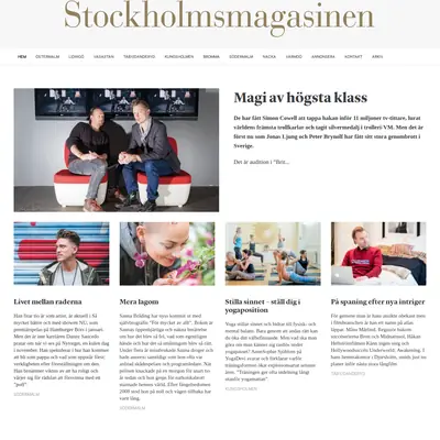 Stockholmsmagasinen Östermalm startsida 2017