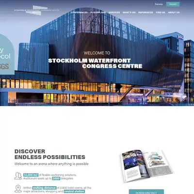 Stockholm WaterFront startsida 2021