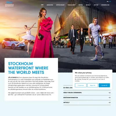 Stockholm WaterFront startsida 2026