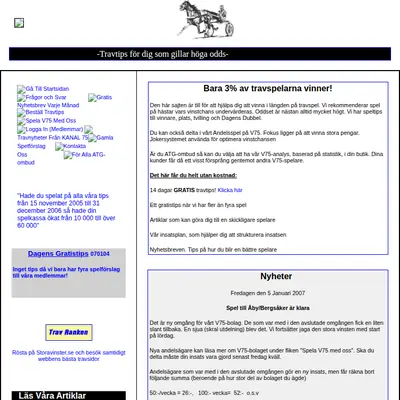 STORAVINSTER.SE startsida 2007