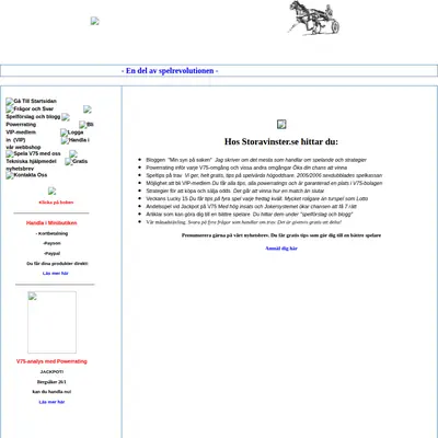 STORAVINSTER.SE startsida 2008
