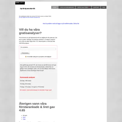 STORAVINSTER.SE startsida 2012