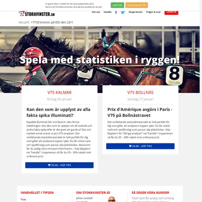 STORAVINSTER.SE startsida 2019