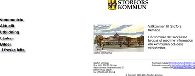 storfors.se startsida 2001