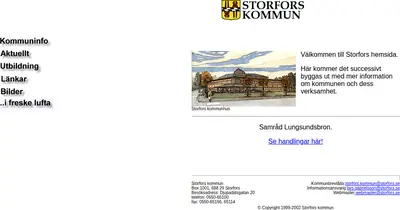 storfors.se startsida 2002