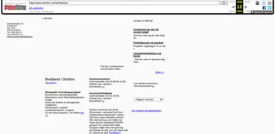 storfors.se startsida 2005