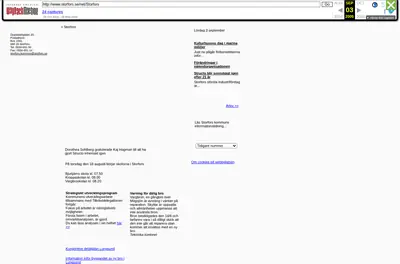 storfors.se startsida 2006