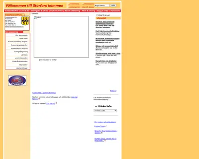 storfors.se startsida 2008