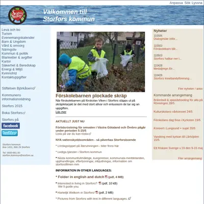 storfors.se startsida 2011