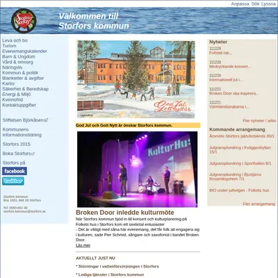 storfors.se startsida 2012