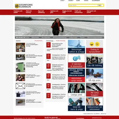 storfors.se startsida 2015