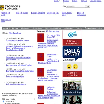storfors.se startsida 2017