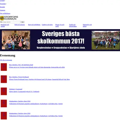 storfors.se startsida 2018