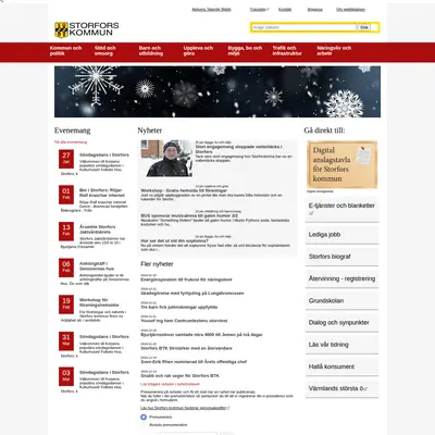 storfors.se startsida 2019