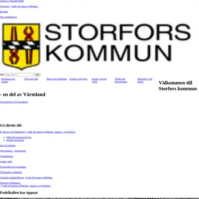 storfors.se startsida 2023